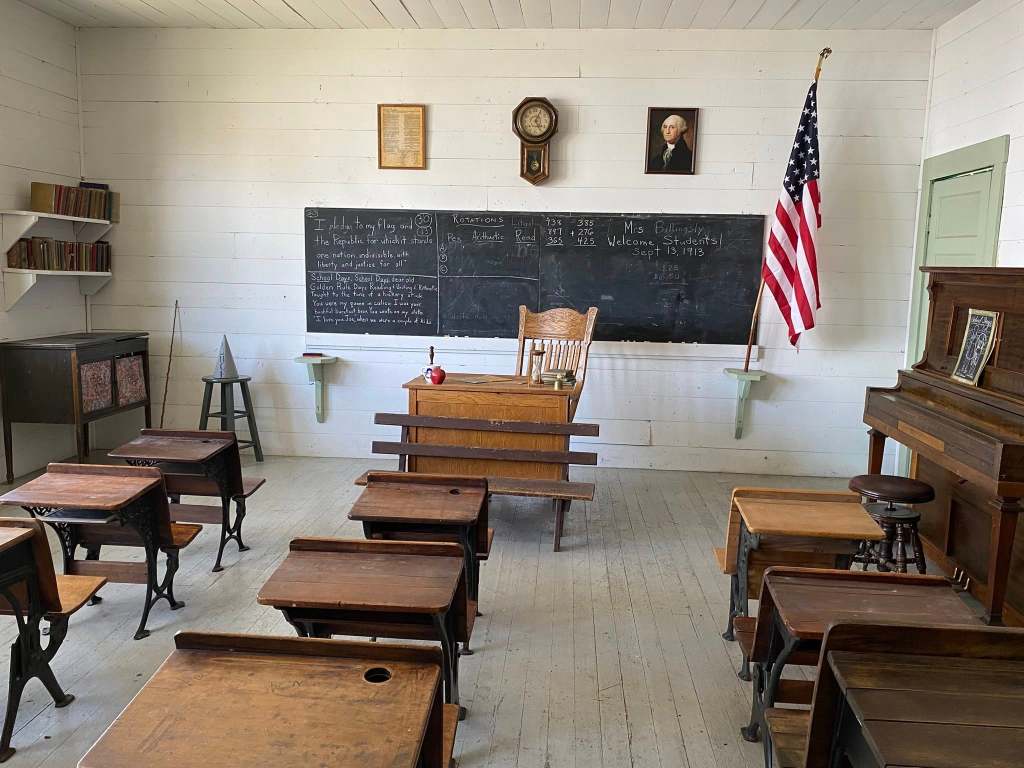 A one-room schoolhouse